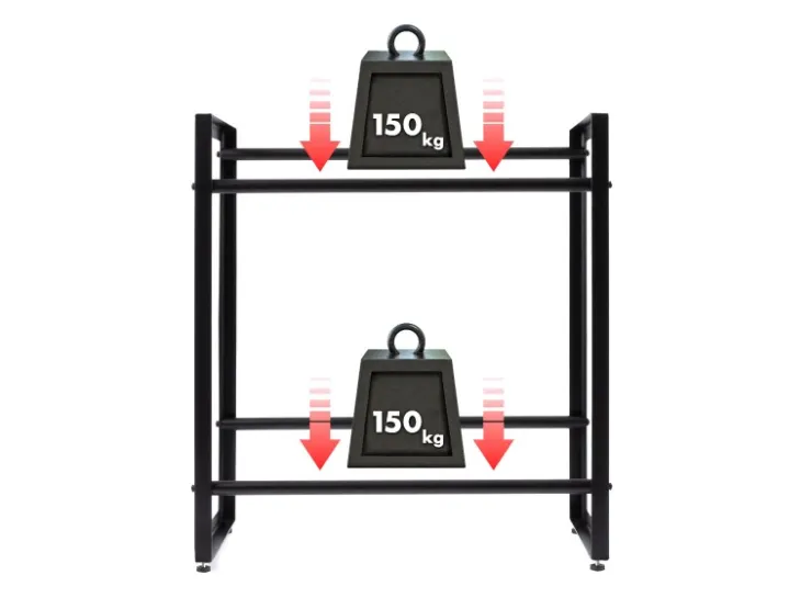 Karat Flaschenkastenständer Kenji - Robustes Lagerregal für Büro, Küche, Garage oder Flur - Schwarz - 70 x 32 x 79 cm* Regale Schwarz|Flaschenregale