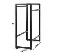 Karat Flaschenkastenständer Kenji - Robustes Lagerregal für Büro, Küche, Garage oder Flur - Schwarz - 70 x 32 x 79 cm* Regale Schwarz|Flaschenregale