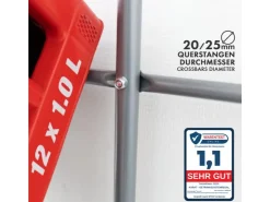 Karat Flaschenkastenständer Rocket - Regal mit Wandbefestigung - Grau - Für 3 Kästen - 49,5 x 32,5 x 115,5 cm* Kellerregale|Flaschenregale