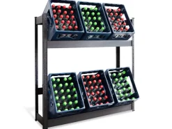 Karat Flaschenkastenständer Osaka Getränkekistenregal für 6 Kästen 110 x 110 x 30 cm* Aufbewahrung|Regale Schwarz