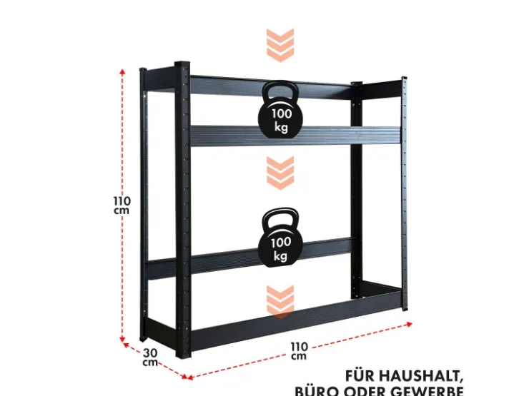 Karat Flaschenkastenständer Osaka Getränkekistenregal für 6 Kästen 110 x 110 x 30 cm* Aufbewahrung|Regale Schwarz