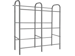 Karat Flaschenkastenständer Rocket - Regal mit Wandbefestigung - Grau - Für 6 Kästen - 96 x 32,5 x 115,5 cm