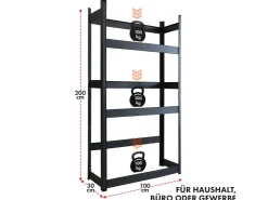 Karat Flaschenkastenständer Osaka Getränkekistenregal für 9 Kästen 200 x 100 x 30 cm