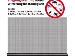 Karat Fliegengitter für Fenster und Türen Zuschneidbar Reißfest 0,8 x 15 m* Insektenschutz