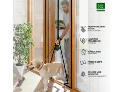 Karat Fliegengitter Johnny Gestreift Klebemontage Klettverschluss 100 x 210 cm