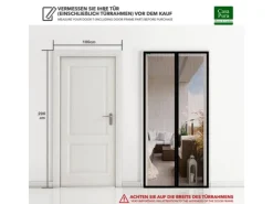 Karat Fliegengitter Sam Gestreift Klebemontage Klettverschluss 100 x 210 cm* Insektenschutz