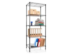 Karat Gitterregal Rocky 250 kg Belastbarkeit 5 Böden 55 x 35 x 140 cm* Regale Schwarz
