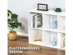 Karat Holzregal Vermont Stilvoller Raumteilerregal Mit 6 Fächern* Bücherregale