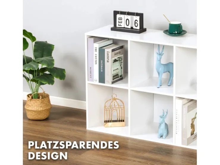 Karat Holzregal Vermont Stilvoller Raumteilerregal Mit 6 Fächern* Bücherregale