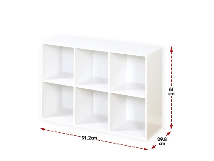 Karat Holzregal Vermont Stilvoller Raumteilerregal Mit 6 Fächern* Bücherregale