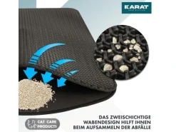 Karat Katzenstreumatte Charly in Wabendesign Abwaschbar 76 x 61 cm
