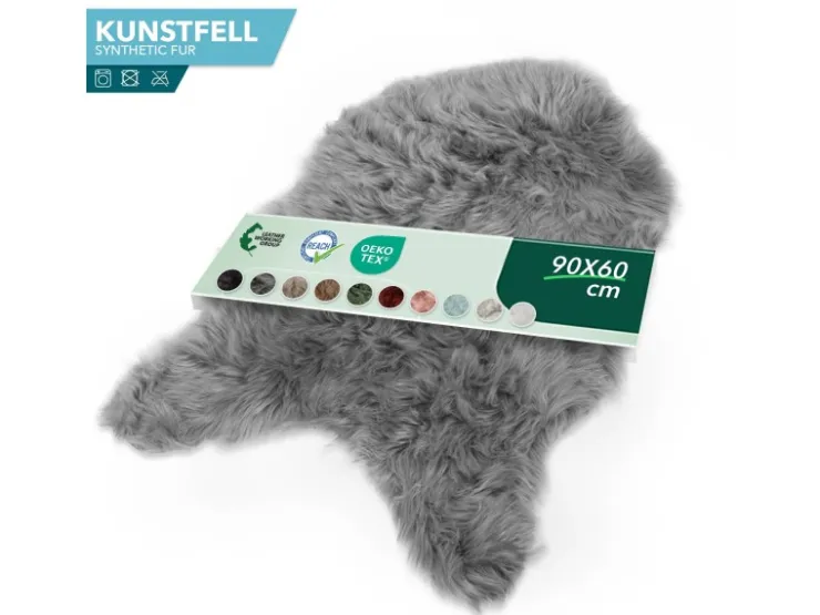 Karat Kunstfell Nelly Flauschiges Dekofell Individuell Einsetzbar Grey* Sessel