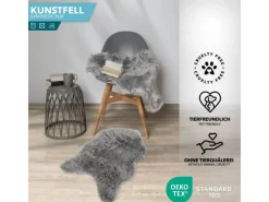 Karat Kunstfell Nelly Flauschiges Dekofell Individuell Einsetzbar Grey* Sessel