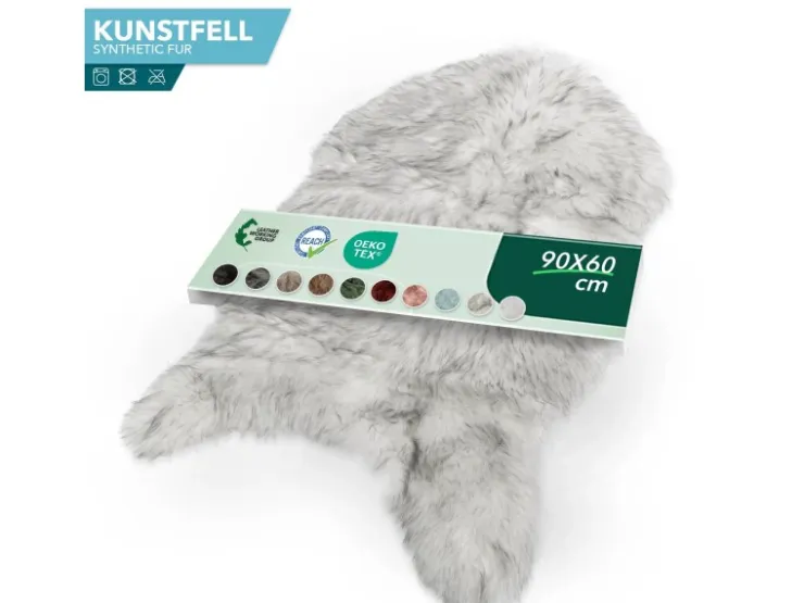Karat Kunstfell Nelly Flauschiges Dekofell Individuell Einsetzbar Black Tip* Überwürfe