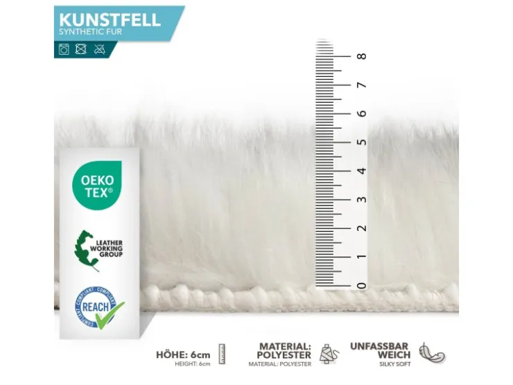 Karat Kunstfell Nelly Flauschiges Dekofell Individuell Einsetzbar Black Tip* Überwürfe