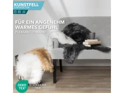 Karat Kunstfell Nelly Flauschiges Dekofell Individuell Einsetzbar Charcoal Grey* Sessel