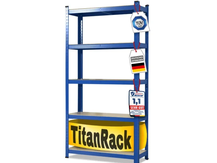 Karat Schwerlastregal Blau Maximale Traglast 875 kg 220 x 90 x 45 cm* Büroregale