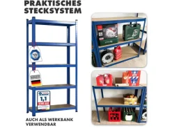 Karat Schwerlastregal Blau Maximale Traglast 875 kg 220 x 90 x 45 cm* Büroregale