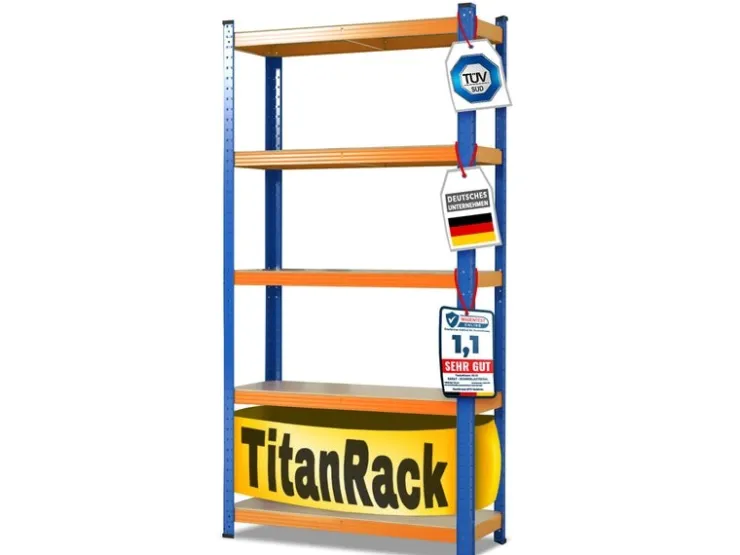 Karat Schwerlastregal Blau-Orange Traglast bis 875 kg 180 x 120 x 45 cm