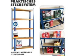 Karat Schwerlastregal Blau-Orange Traglast bis 875 kg 180 x 120 x 60 cm* Schwerlastregal
