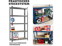Karat Schwerlastregal Lakota 2er Set Traglast bis 875 kg 200 x 120 x 60 cm