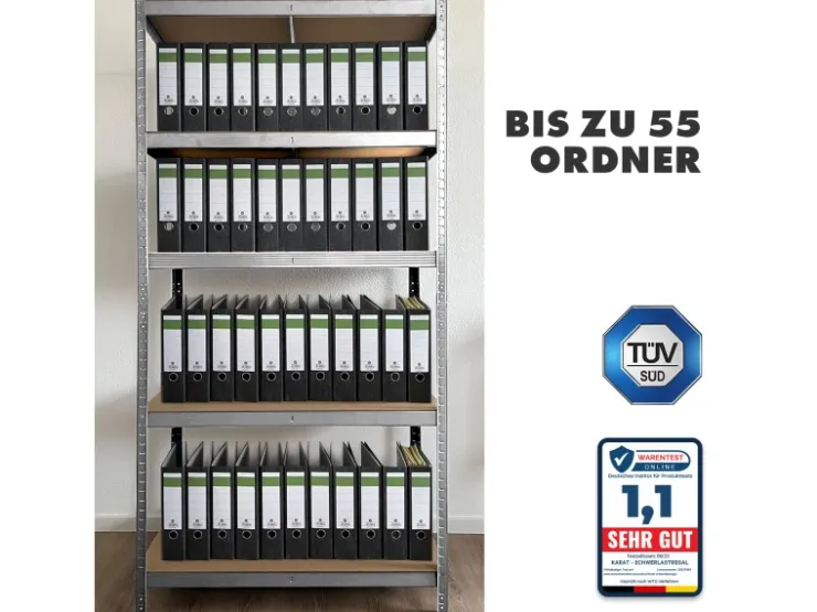 Karat Schwerlastregal Lakota 2er Set Traglast bis 875 kg 200 x 120 x 60 cm* Metallregale|Schwerlastregal