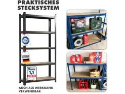 Karat Schwerlastregal Lakota 2er Set Traglast bis 875 kg 150 x 75 x 30 cm