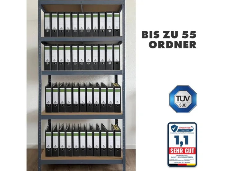 Karat Schwerlastregal Lakota 2er Set Traglast bis 875 kg 180 x 90 x 40 cm* Metallregale