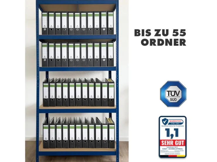 Karat Schwerlastregal Lakota 2er Set Traglast bis 875 kg 200 x 100 x 50 cm* Metallregale|Kellerregale