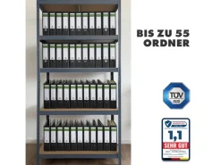 Karat Schwerlastregal Lakota 2er Set Traglast bis 875 kg 200 x 100 x 50 cm