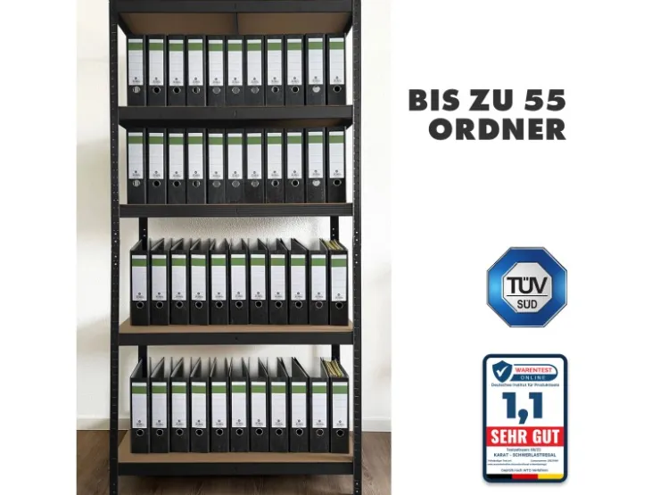 Karat Schwerlastregal Lakota 2er Set Traglast bis 875 kg 200 x 100 x 50 cm* Metallregale