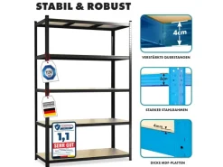 Karat Schwerlastregal Lakota 2er Set Traglast bis 875 kg 200 x 100 x 50 cm* Metallregale