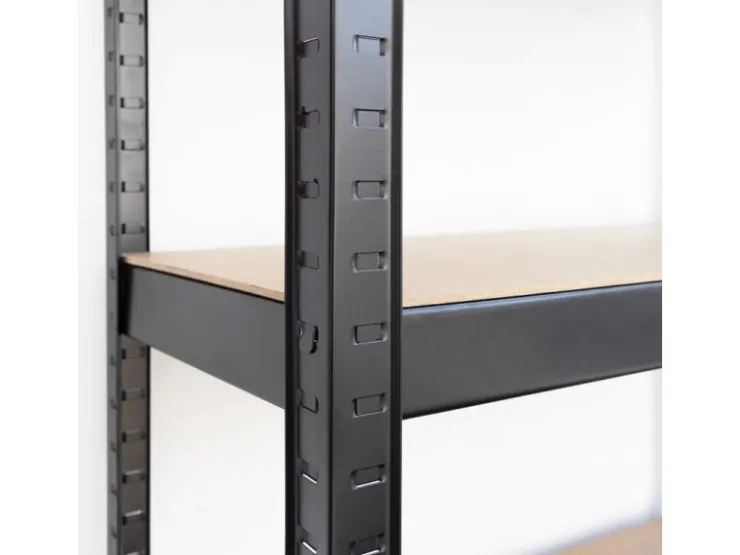 Karat Schwerlastregal Maximale Stabilität Traglast 875 kg Schwarz 150 x 75 x 30 cm* Metallregale|Kellerregale
