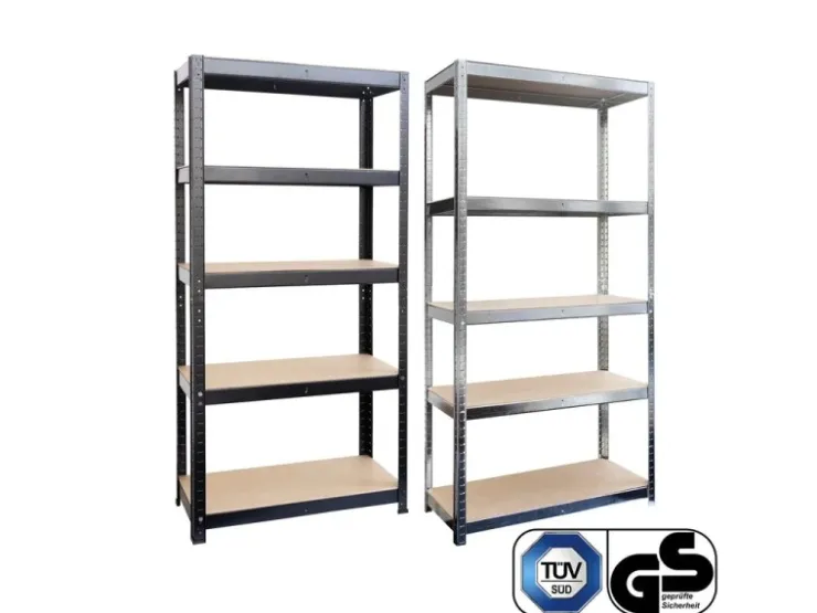 Karat Schwerlastregal Maximale Stabilität Traglast 875 kg Schwarz 150 x 75 x 30 cm* Metallregale|Kellerregale