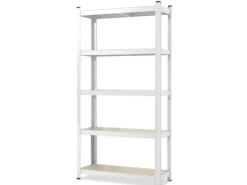 Karat Schwerlastregal Weiß für Keller und Werkstatt Gesamtlast 875 kg 180 x 90 x 45 cm* Schwerlastregal