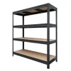 Karat Schwerlastregal Weitspannregal - Schwarz - Gesamtlast 1200 kg - 177 x 200 x 60 cm