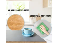 Karat Tischfolie Empire mit Abgeschrägter Kante Hellgrau 80 x 55 cm* Tischdecken