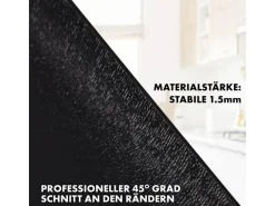 Karat Tischfolie Empire mit Abgeschrägter Kante Schwarz 100 x 200 cm* Tischdecken