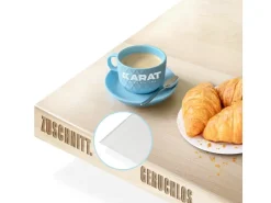 Karat Tischfolie Empire mit Abgeschrägter Kante Transparent 85 x 125 cm