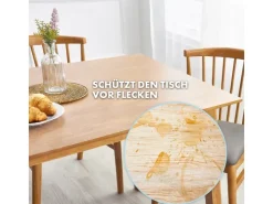 Karat Tischfolie Empire mit Abgeschrägter Kante Transparent 85 x 125 cm