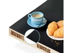 Karat Tischfolie Empire mit Abgeschrägter Kante Schwarz 90 x 160 cm* Tischdecken