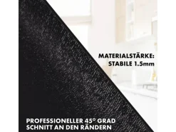 Karat Tischfolie Empire mit Abgeschrägter Kante Schwarz 100 x 100 cm