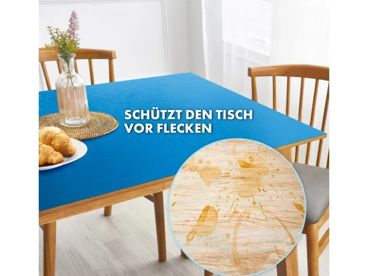Karat Tischfolie Empire mit Abgeschrägter Kante Blau 80 x 125 cm
