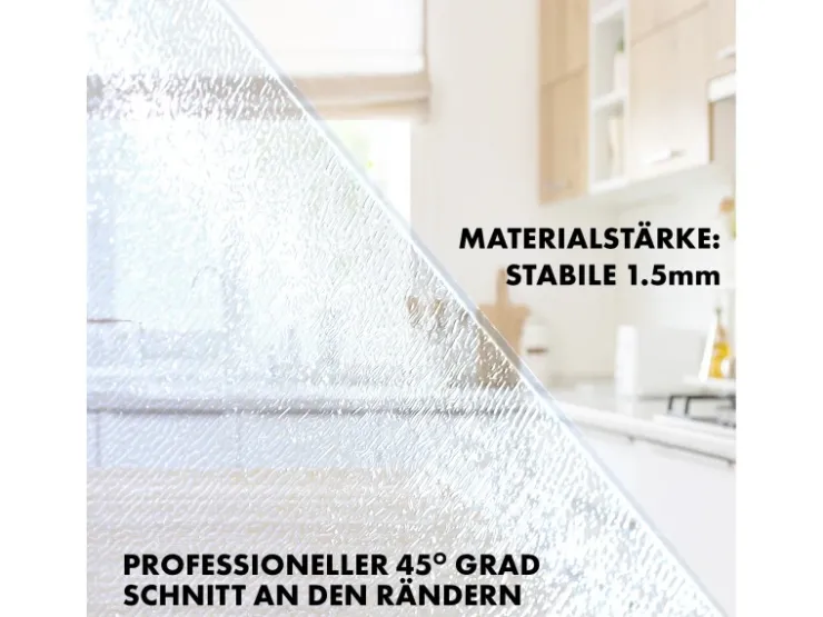 Karat Tischfolie Empire mit Abgeschrägter Kante Transparent 60 x 140 cm