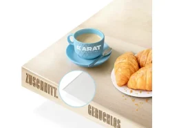 Karat Tischfolie Empire mit Abgeschrägter Kante Transparent 85 x 100 cm* Tischdecken