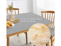 Karat Tischfolie Empire mit Abgeschrägter Kante Hellgrau 80 x 130 cm* Tischdecken