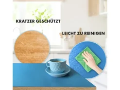 Karat Tischfolie Empire mit Abgeschrägter Kante Blau 80 x 225 cm