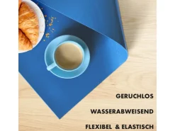 Karat Tischfolie Empire mit Abgeschrägter Kante Blau 80 x 105 cm