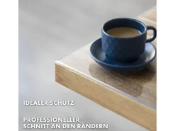 Karat Tischfolie Imperial Transparent Mattiert mit Abgeschrägter Kante 40 x 180 cm* Tischdecken