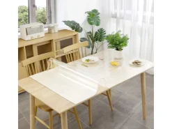 Karat Tischfolie Imperial Transparent Mattiert mit Abgeschrägter Kante 90 x 160 cm* Tischdecken